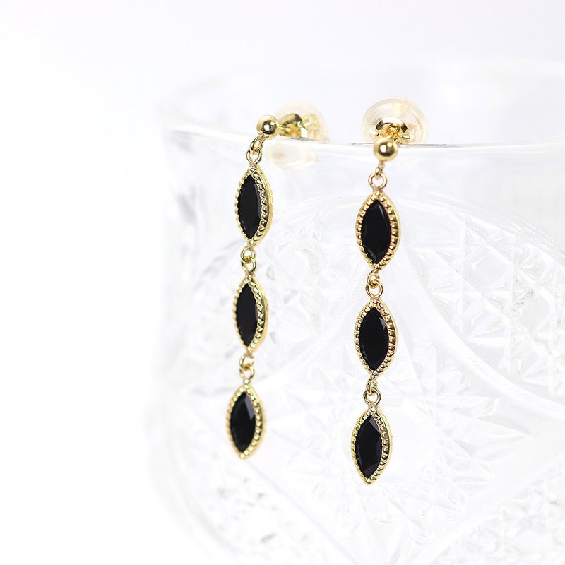 K18YG オニキス ピアス_11