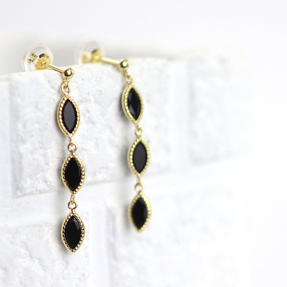 K18YG オニキス ピアス_13