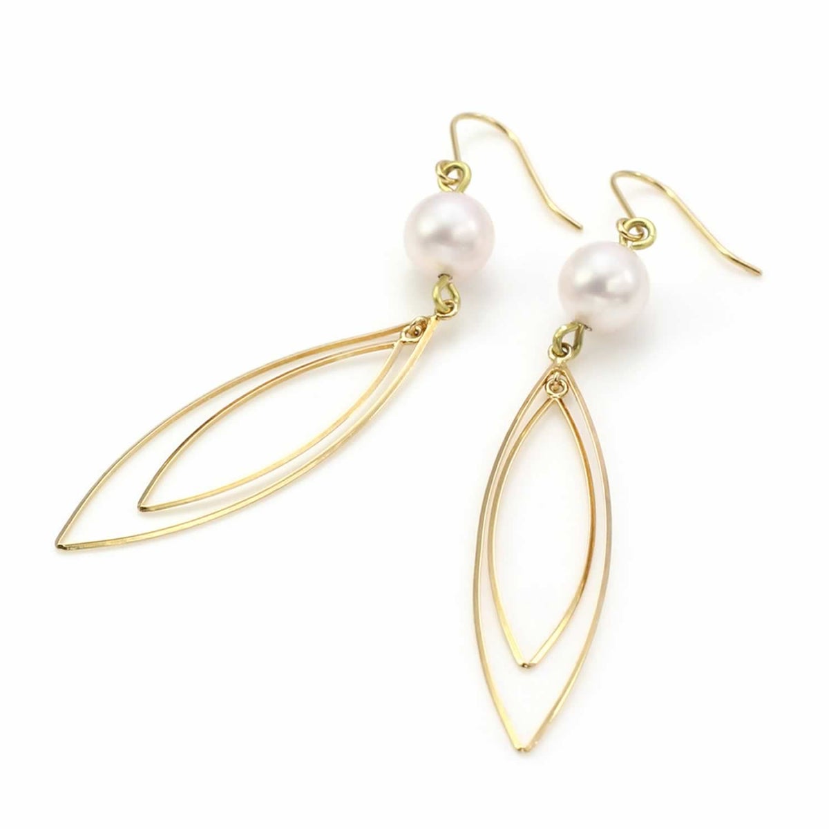 K18YG アコヤ真珠 フックピアス_04