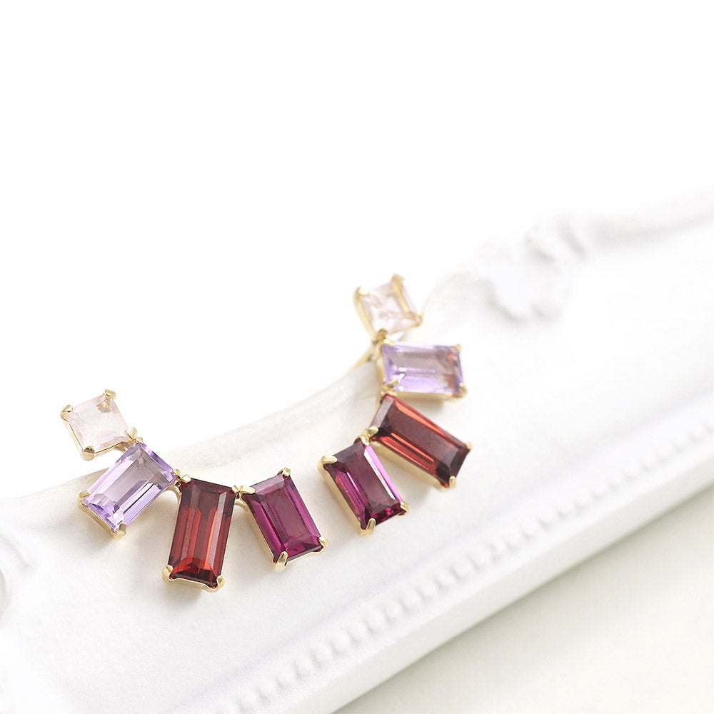 K18YG マルチストーン ピアス_04