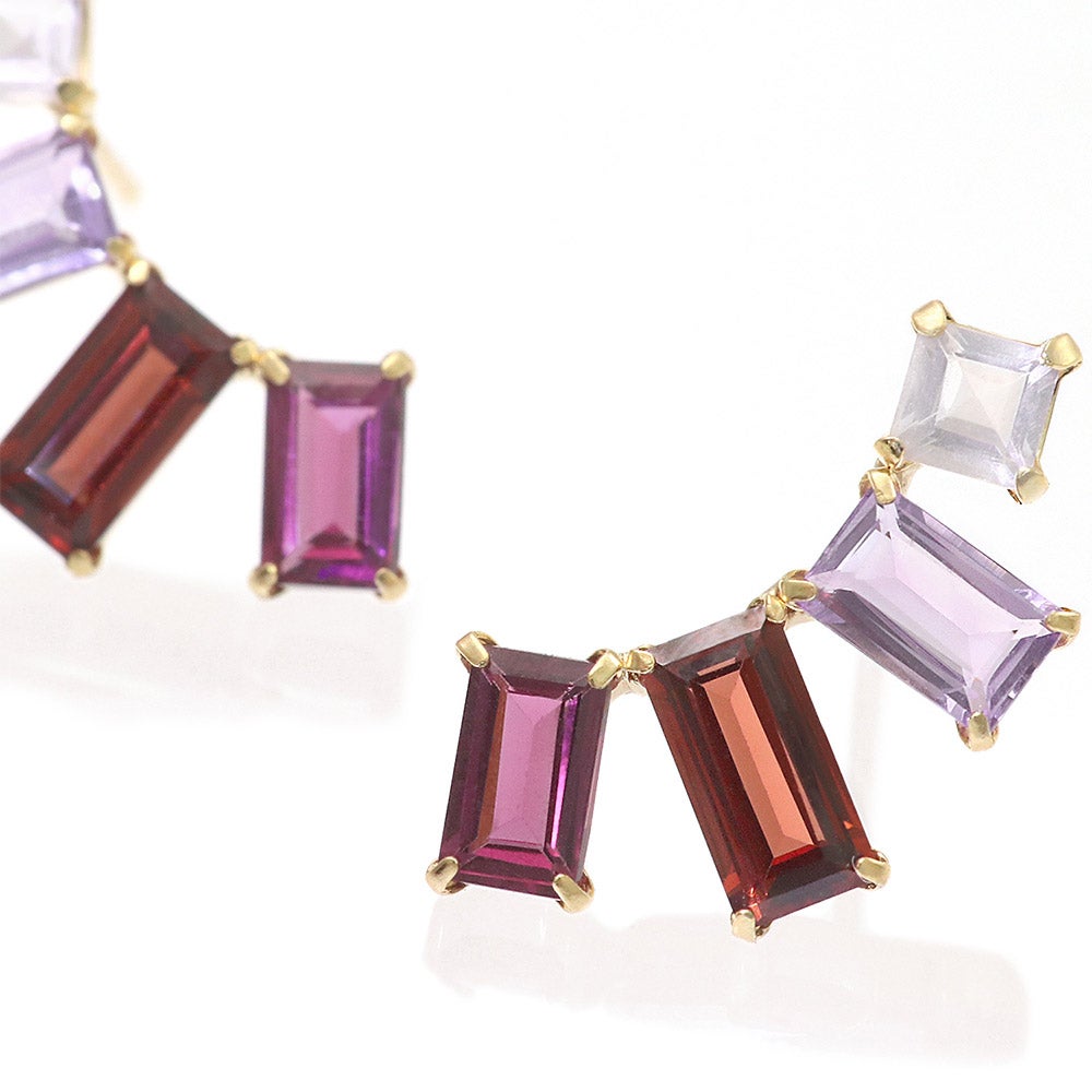 K18YG マルチストーン ピアス_09