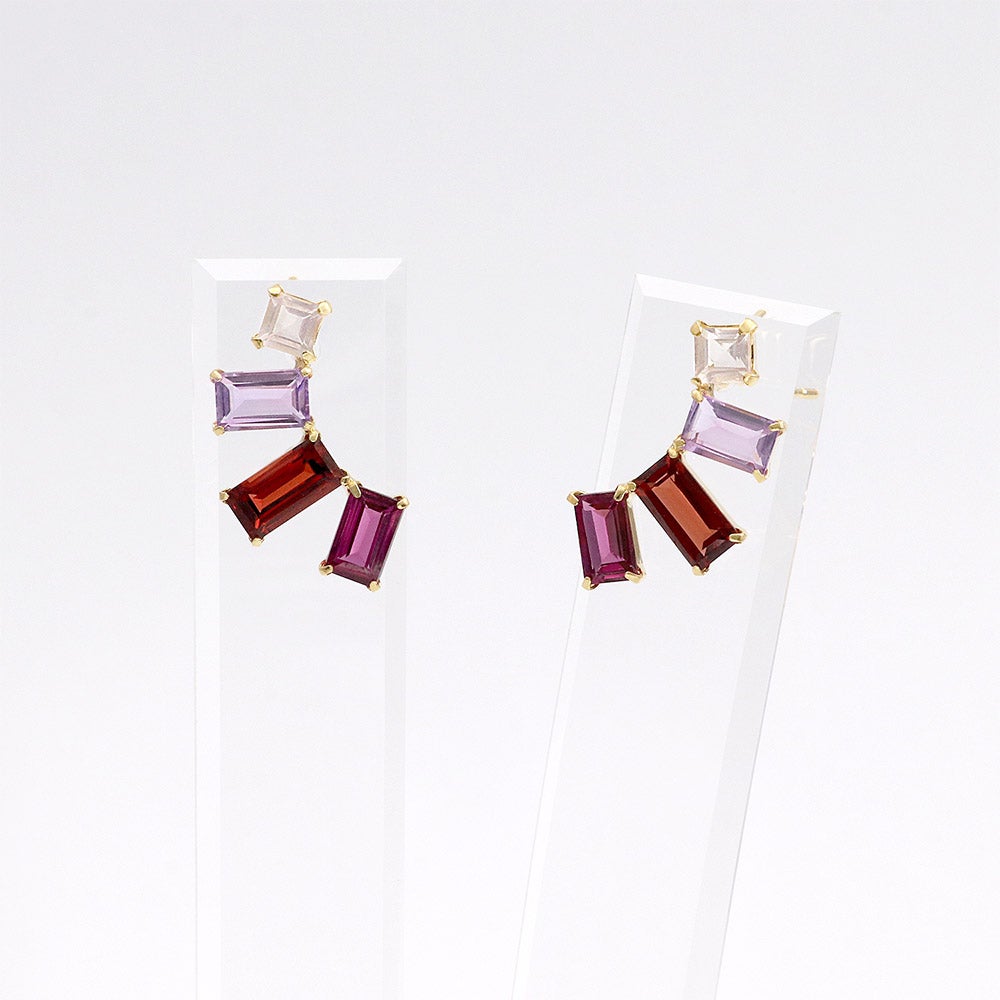 K18YG マルチストーン ピアス_12