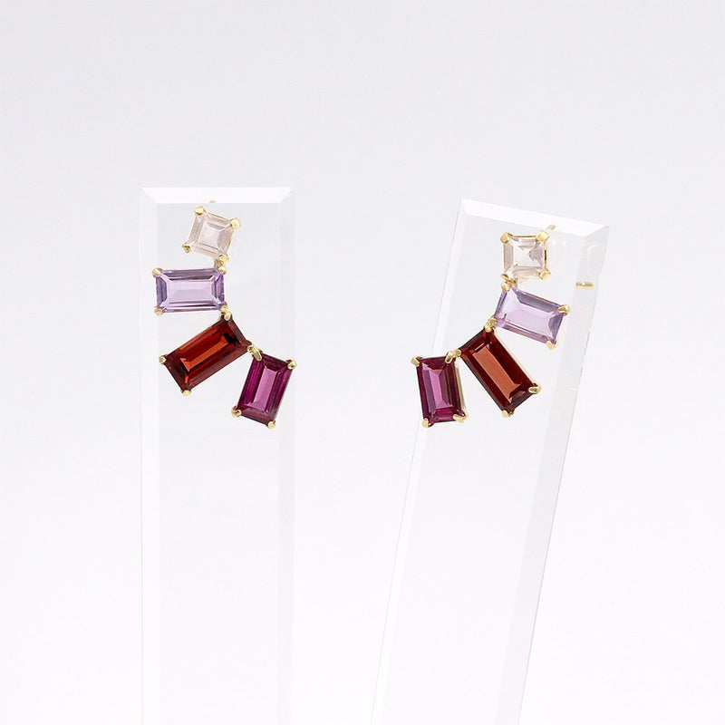 K18YG マルチストーン ピアス_12