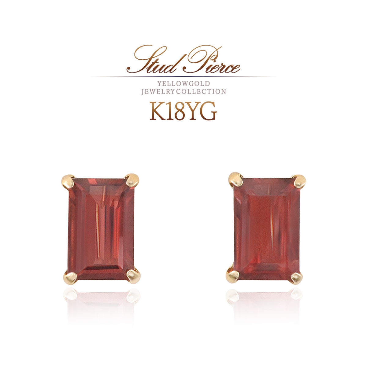 K18YG ガーネット ピアス_01