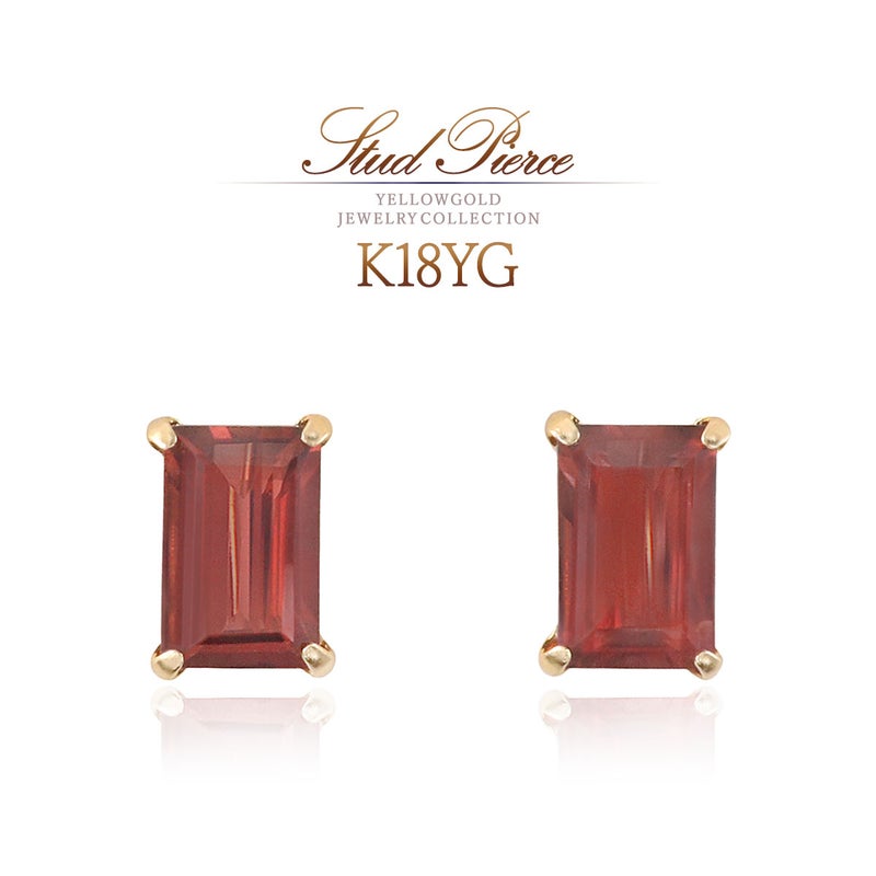 K18YG ガーネット ピアス_01