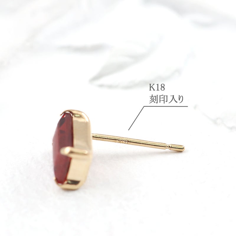 K18YG ガーネット ピアス_05