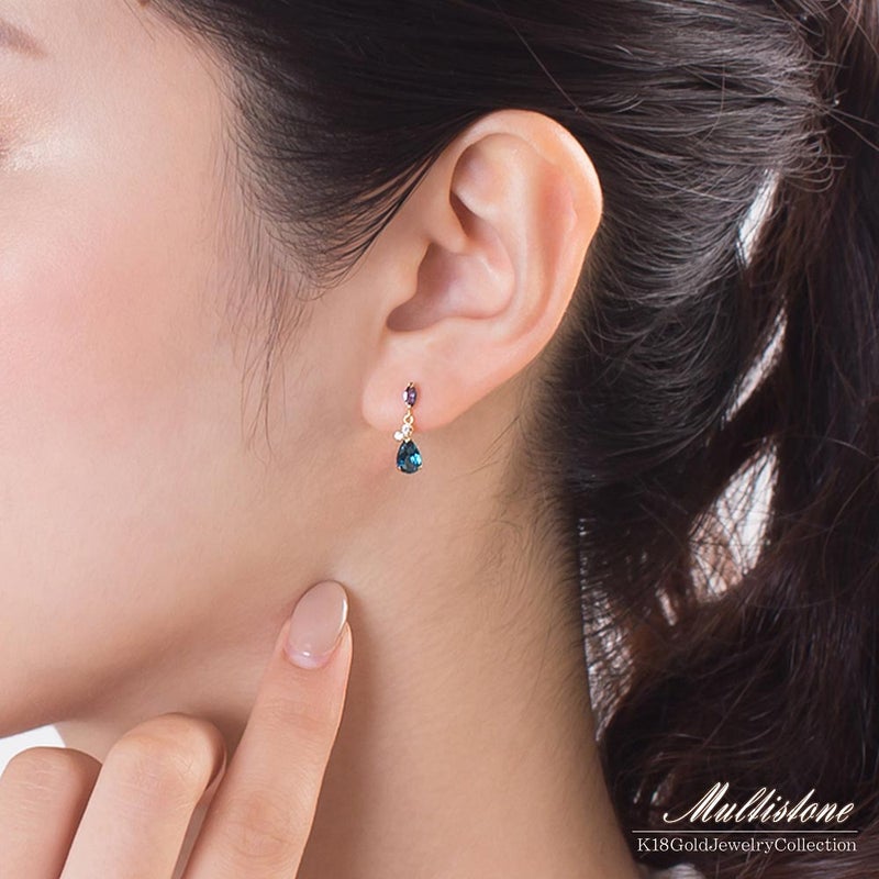 K18YG ロンドンブルートパーズ&アイオライト ピアス_05