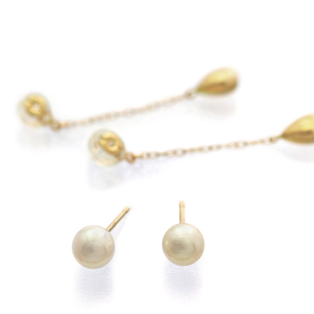 K18YG アコヤ真珠 バックキャッチピアス_09