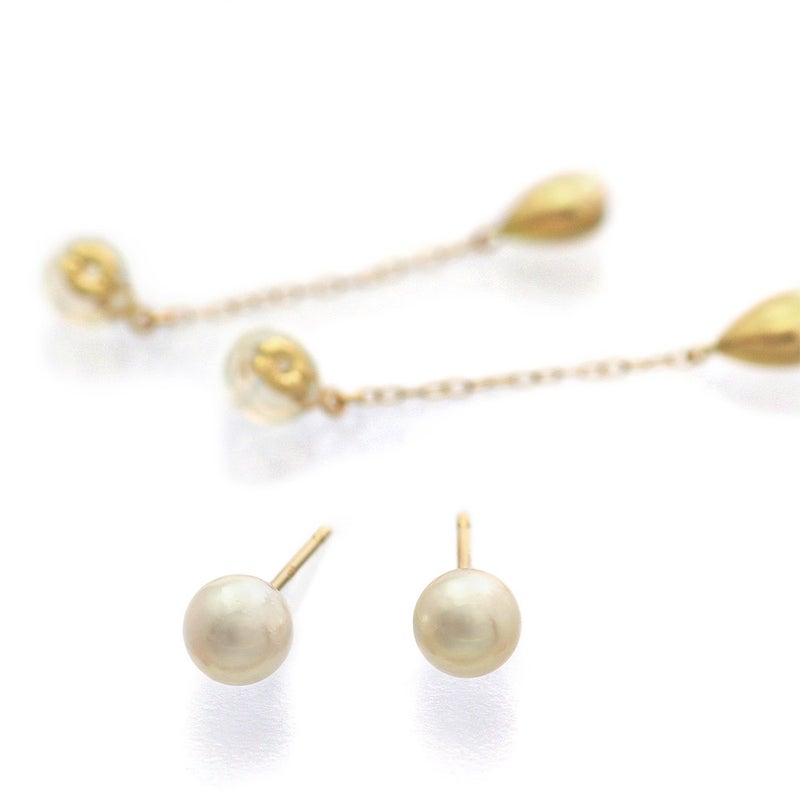 K18YG アコヤ真珠 バックキャッチピアス_09