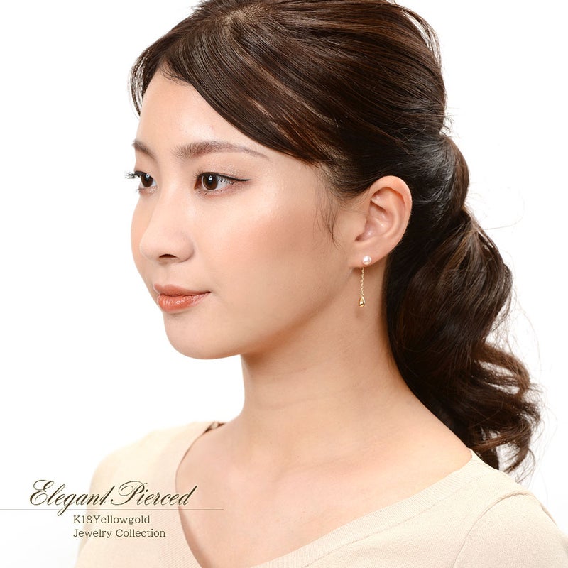 K18YG アコヤ真珠 バックキャッチピアス_10