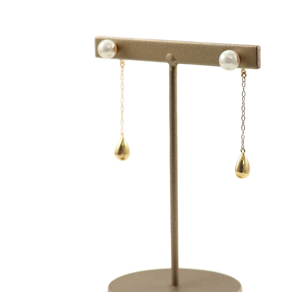 K18YG アコヤ真珠 バックキャッチピアス_11