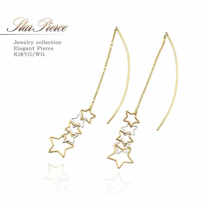 K18YG&K18WG スター アメリカンピアス_01