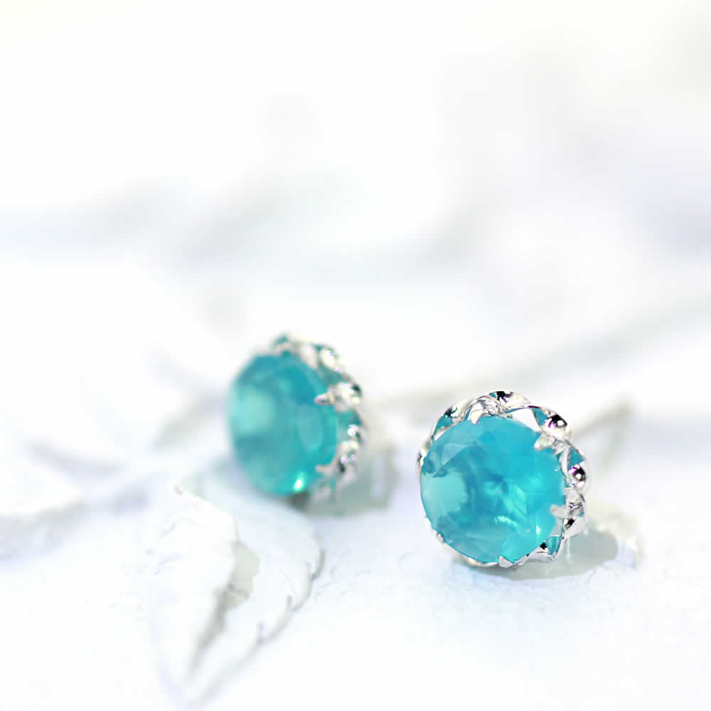 K18WG ブルーオパール ピアス 10月の誕生石_02