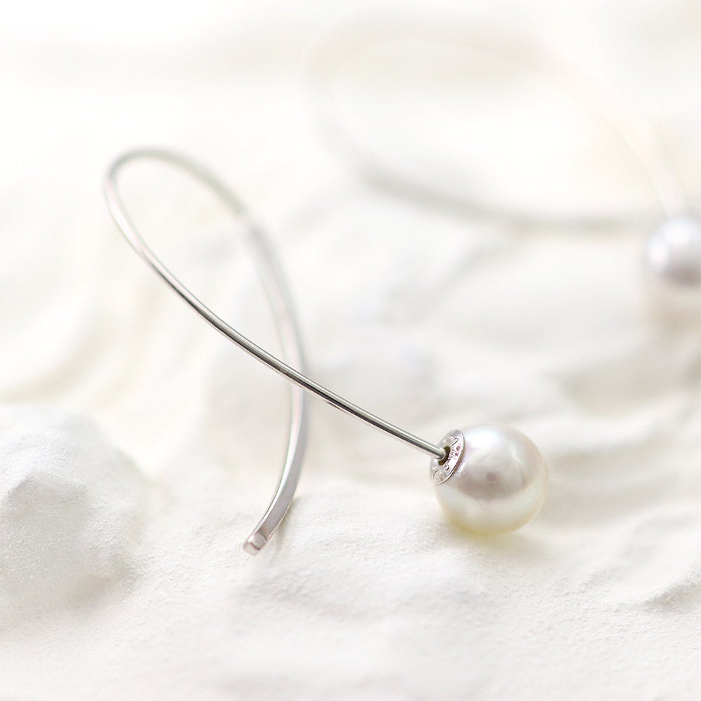 K18WG アコヤ真珠 フックピアス_04