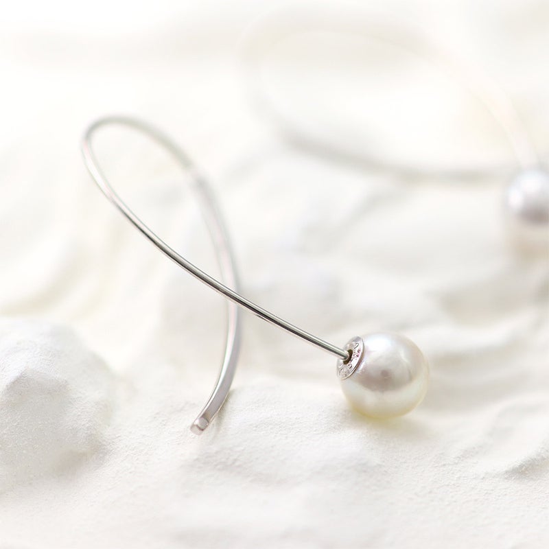 K18WG アコヤ真珠 フックピアス_04