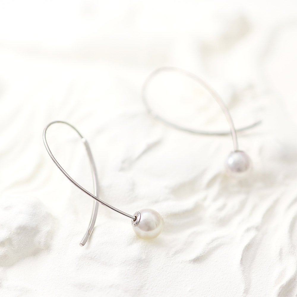 K18WG アコヤ真珠 フックピアス_09