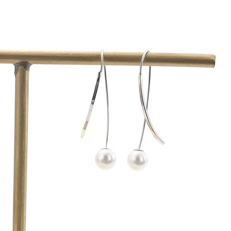 K18WG アコヤ真珠 フックピアス_10