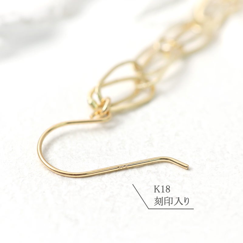 K18YG チェーンモチーフ フックピアス_05