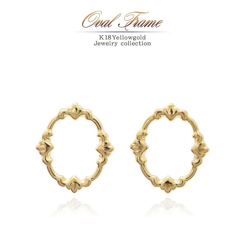 K18YG フレーム ピアス_01