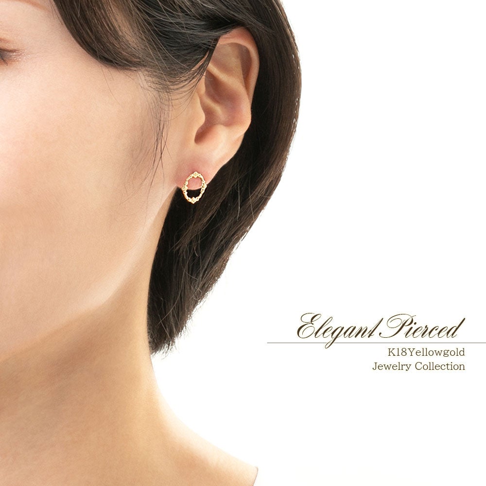 K18YG フレーム ピアス_15