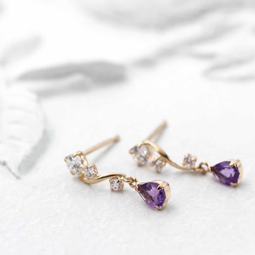 K18PG アメジスト ピアス_02