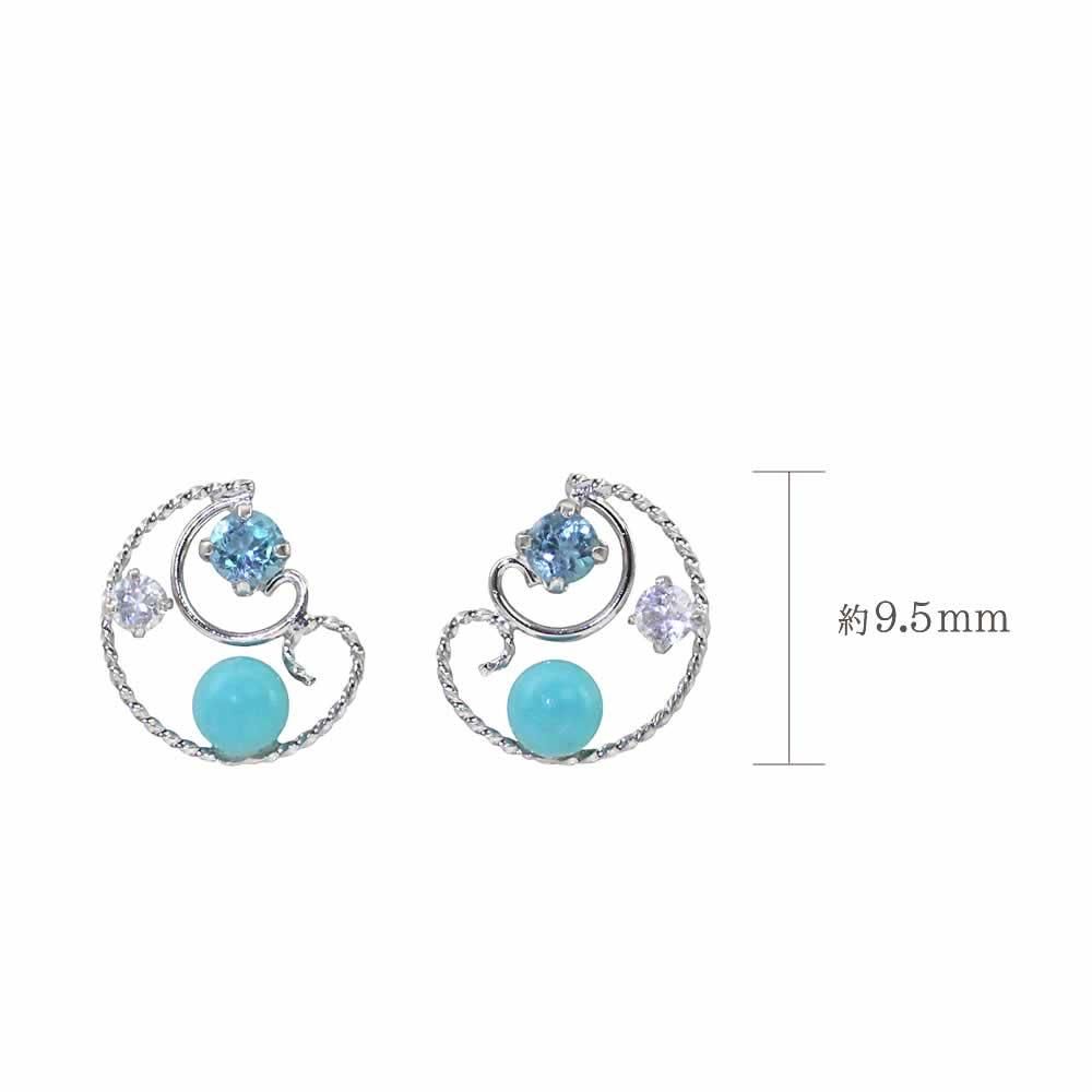 K18WG ターコイズ&ブルートパーズ&ホワイトトパーズ ピアス_04