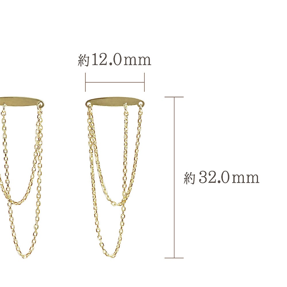 K18YG チェーン ピアス_05