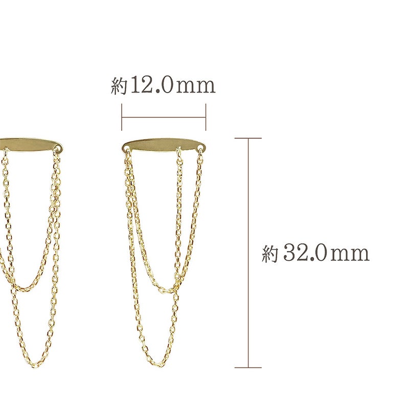 K18YG チェーン ピアス_05