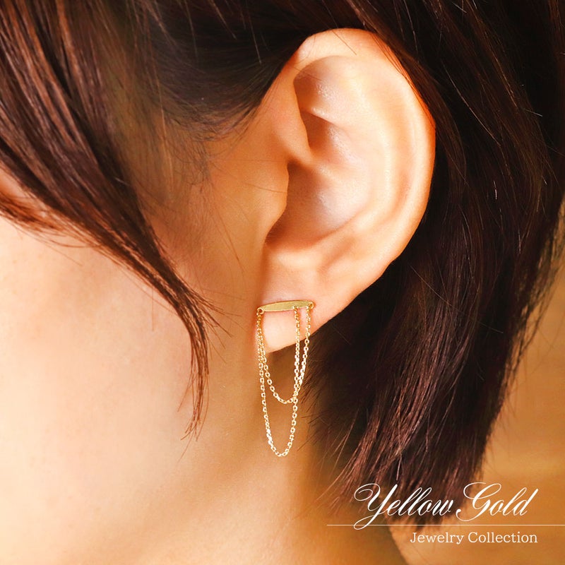 K18YG チェーン ピアス_10