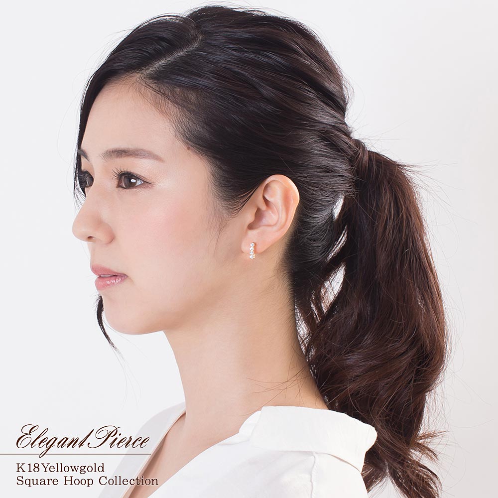 K18YG スーパーキュービックジルコニア ピアス_05