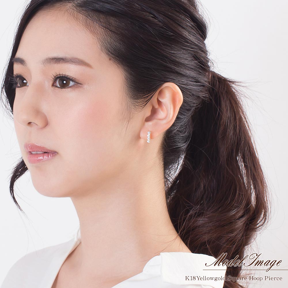 K18YG スーパーキュービックジルコニア ピアス_10