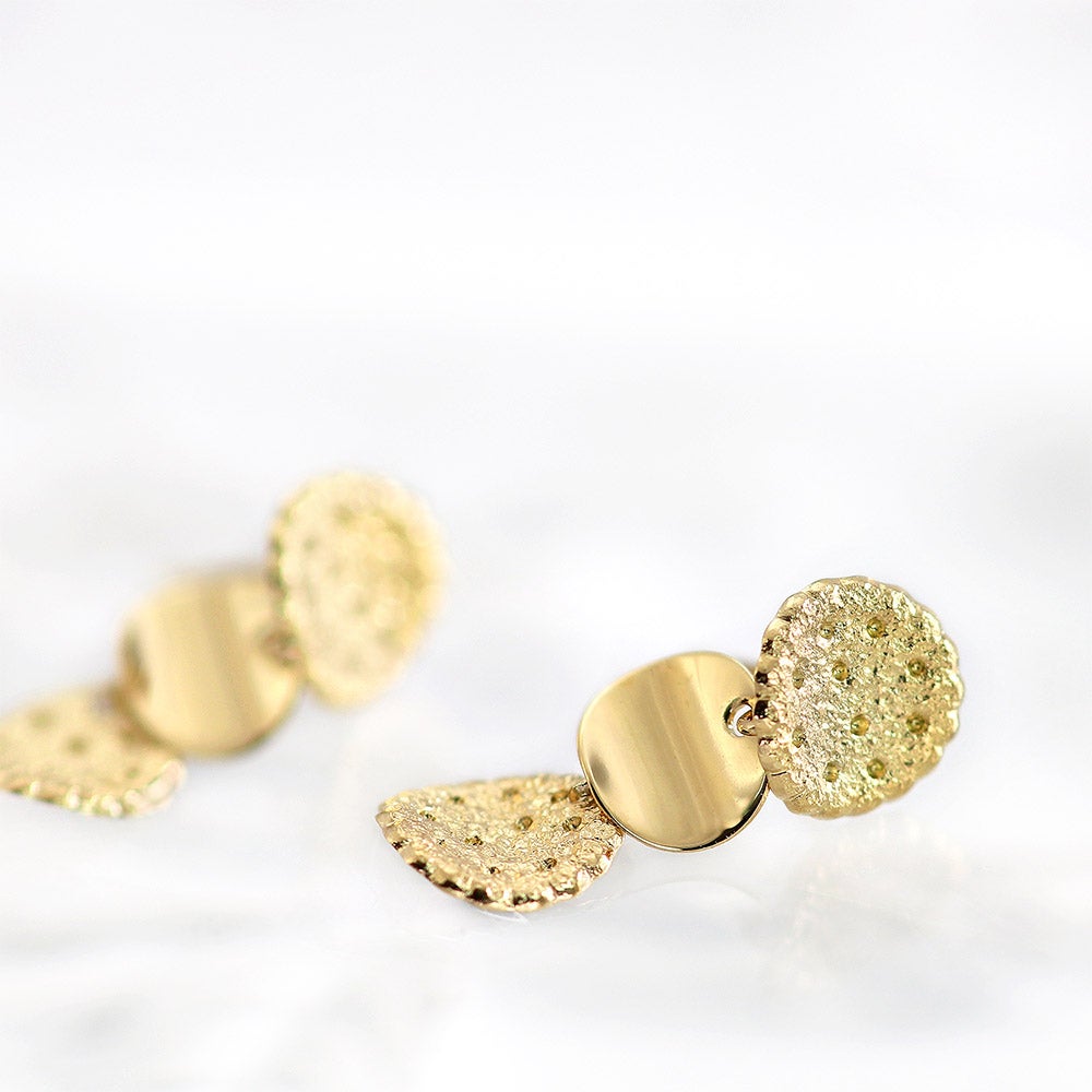 K18YG トリプルサークル ピアス_03