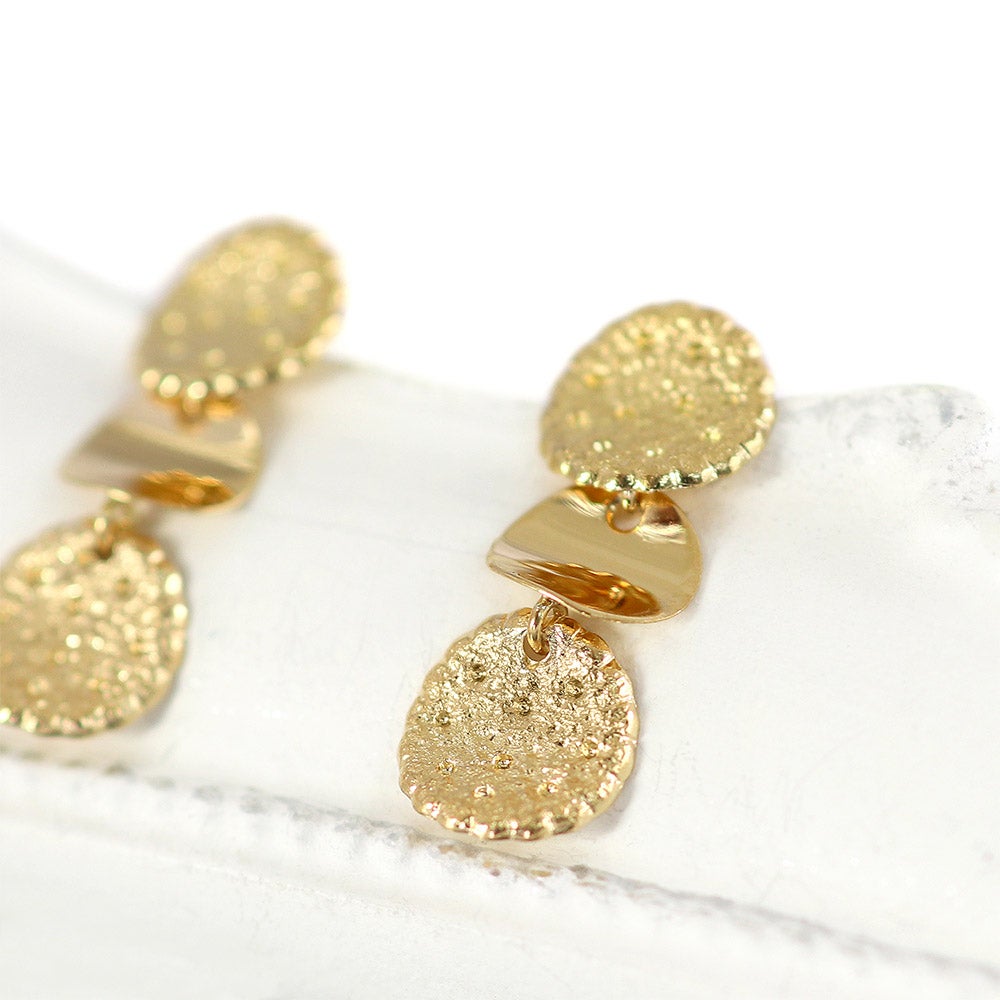 K18YG トリプルサークル ピアス_09