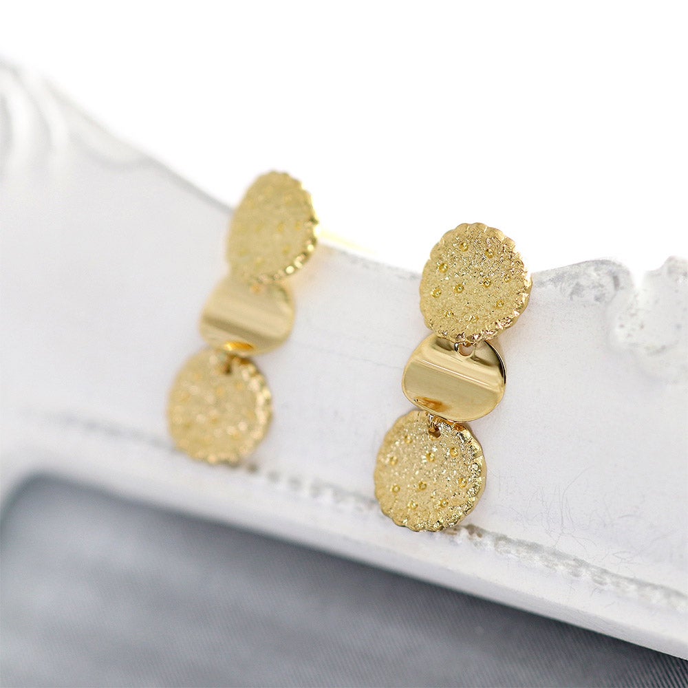 K18YG トリプルサークル ピアス_11