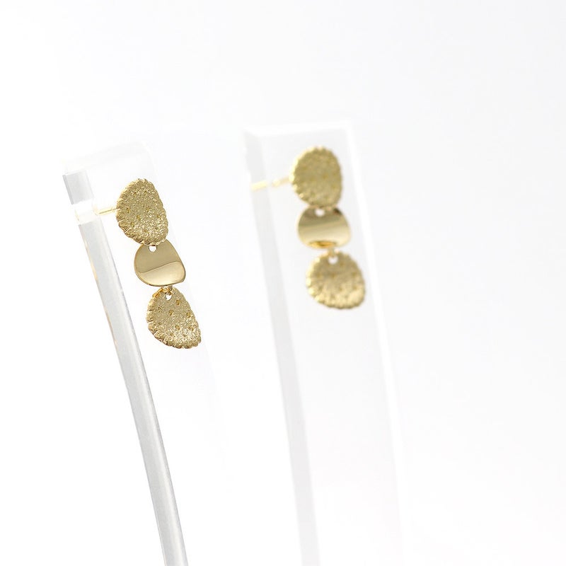 K18YG トリプルサークル ピアス_12