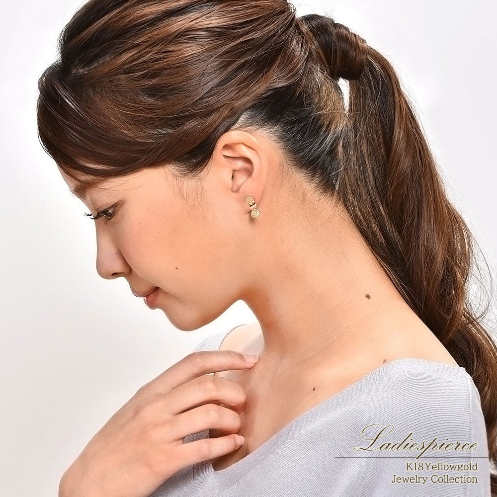 K18YG トリプルサークル ピアス_13