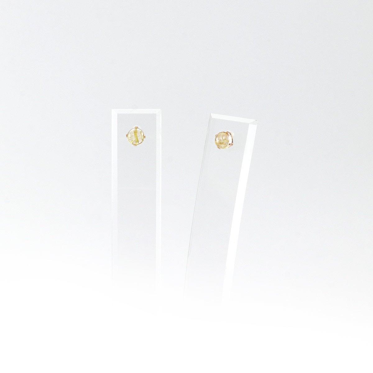 K18PG ルチルクォーツ 約4mm ピアス_10