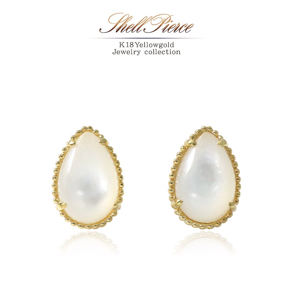 K18YG シェル ピアス_01