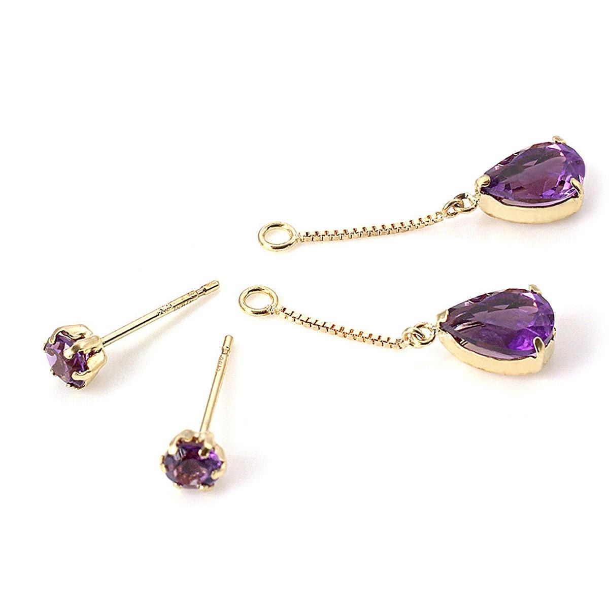 K18YG アメジスト 2way ピアス | Jewelry ROLA（ジュエリーローラ）