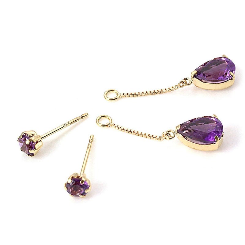 K18YG アメジスト 2way ピアス_05