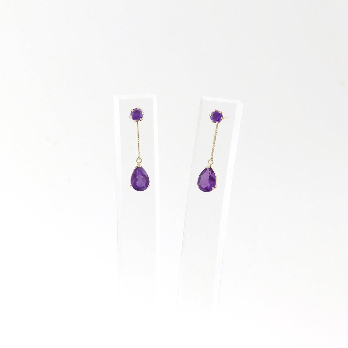 K18YG アメジスト 2way ピアス | Jewelry ROLA（ジュエリーローラ）