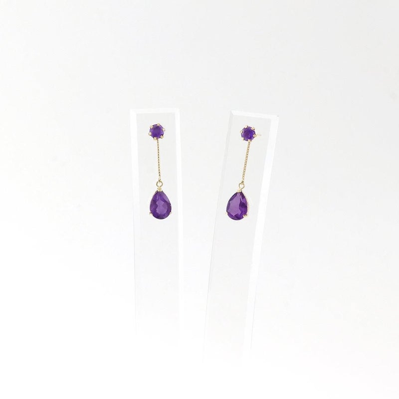 K18YG アメジスト 2way ピアス_11