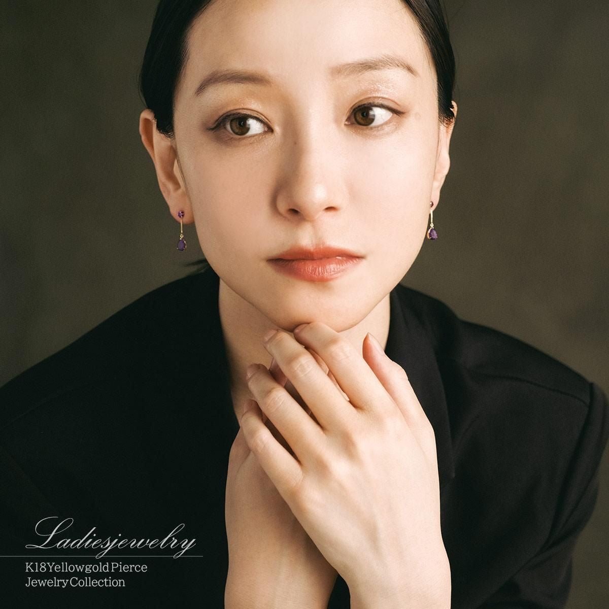 K18YG アメジスト 2way ピアス_12