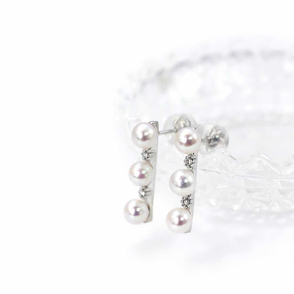 K18WG アコヤ真珠＆ダイヤモンド ピアス_02