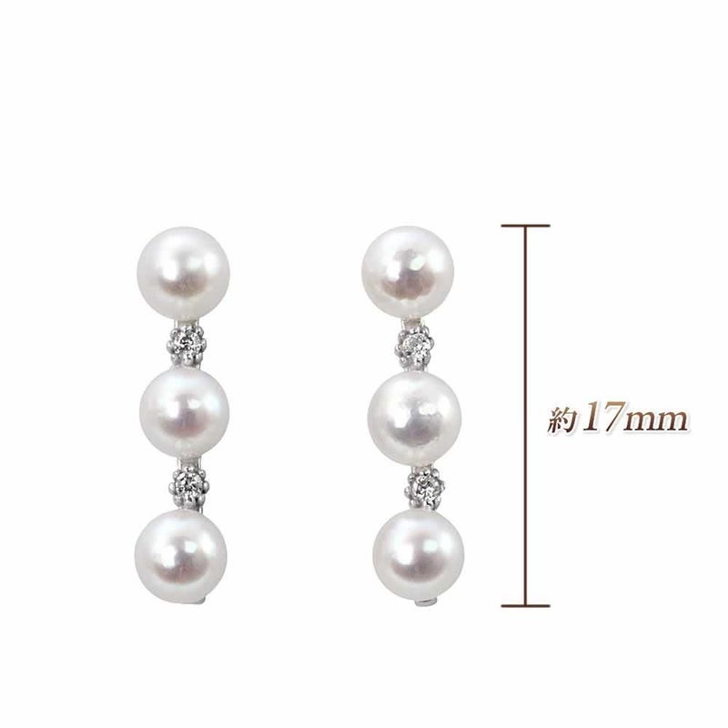 K18WG アコヤ真珠＆ダイヤモンド ピアス_04