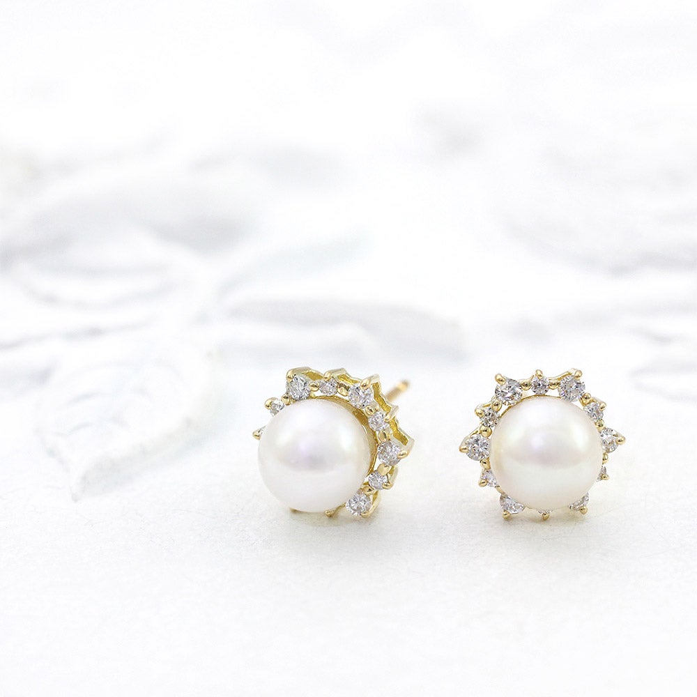 K18YG アコヤ真珠＆ダイヤモンド ピアス_04