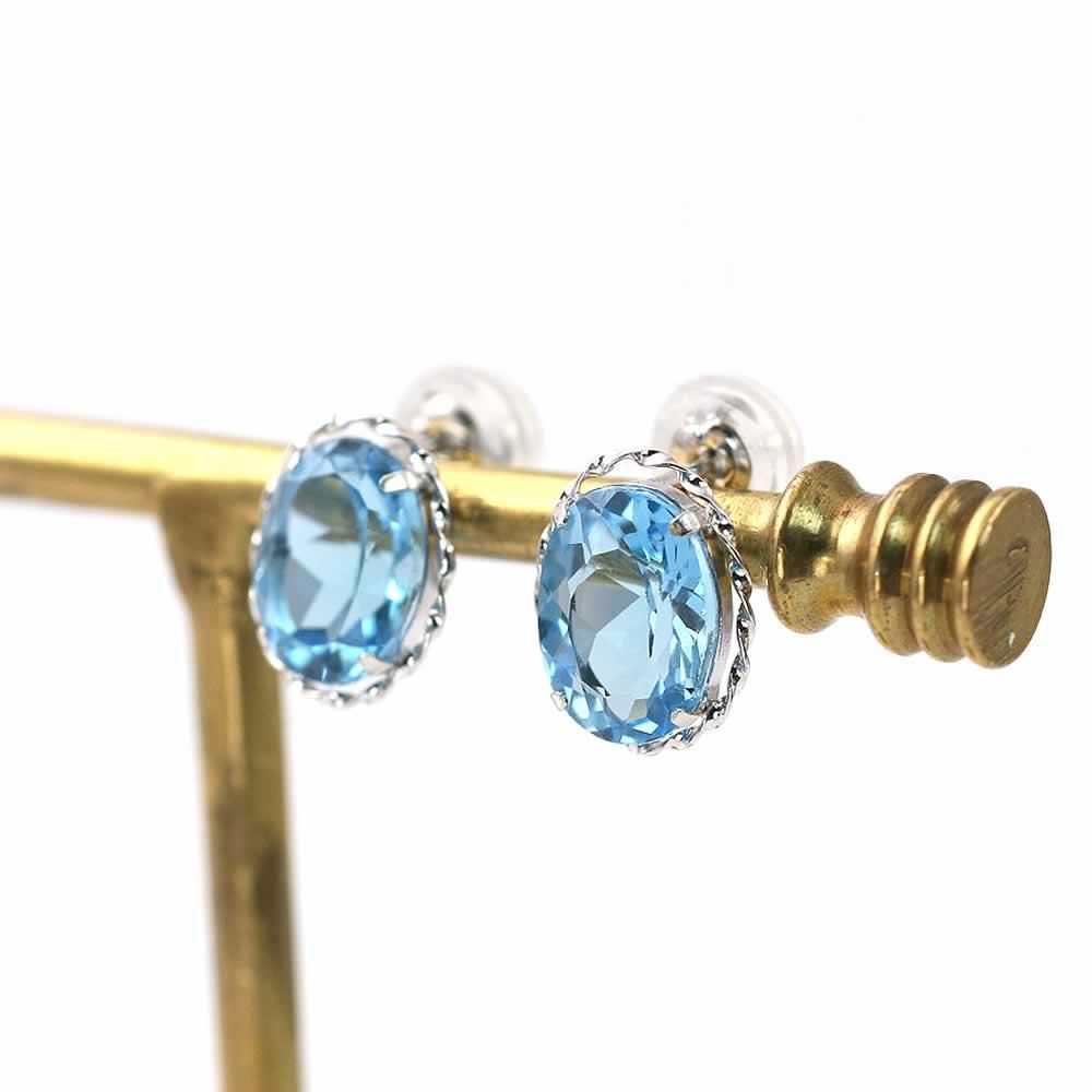 K18WG ブルートパーズ ピアス 11月の誕生石_03