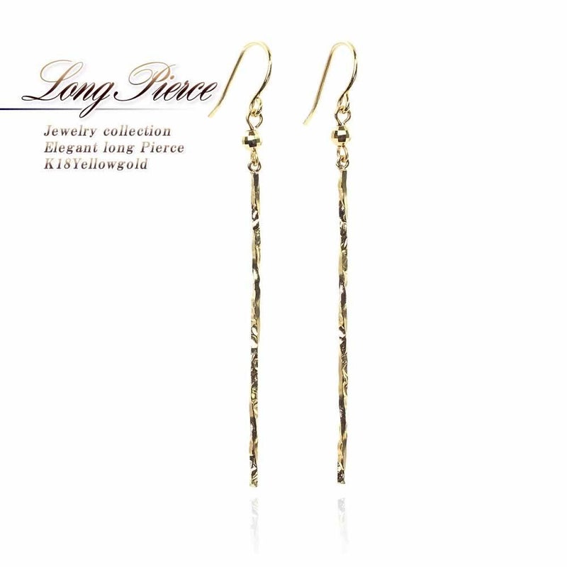 K18YG ロングフックピアス_01