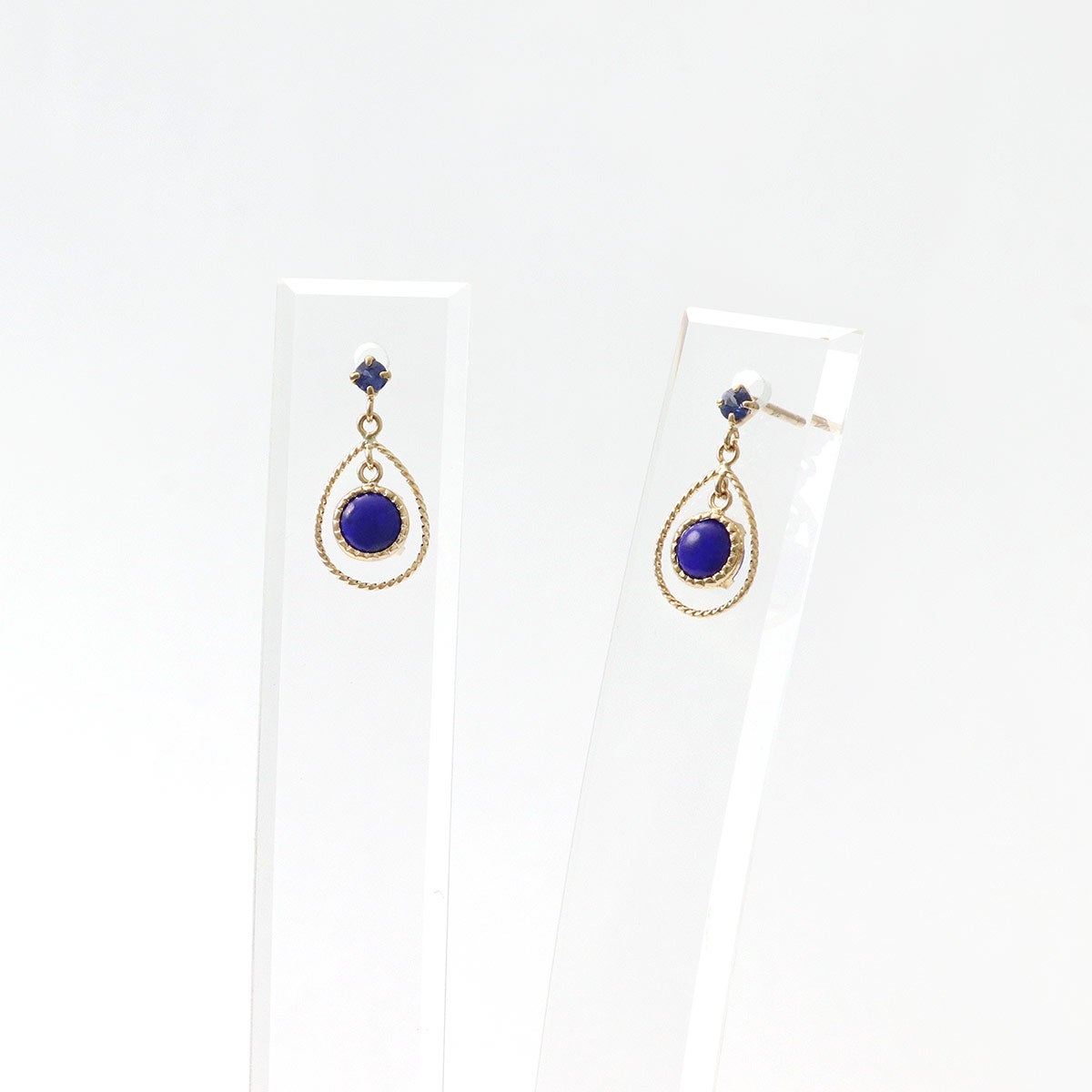 K18YG サファイア＆ラピスラズリ ピアス 9月 誕生石_09