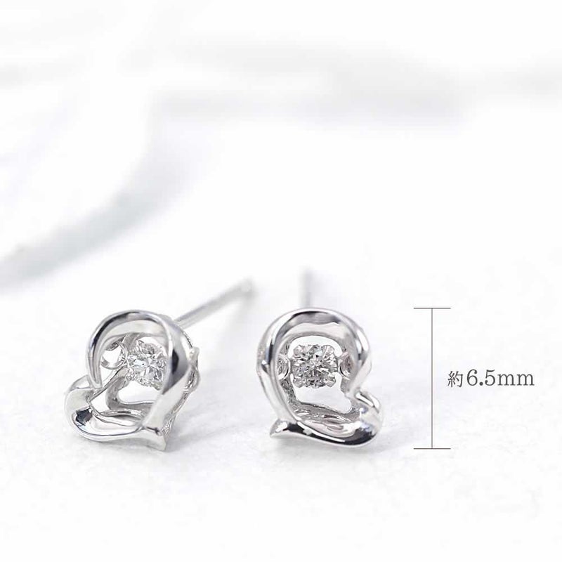 K18WG ダンシングストーン ダイヤモンド ハートピアス_04